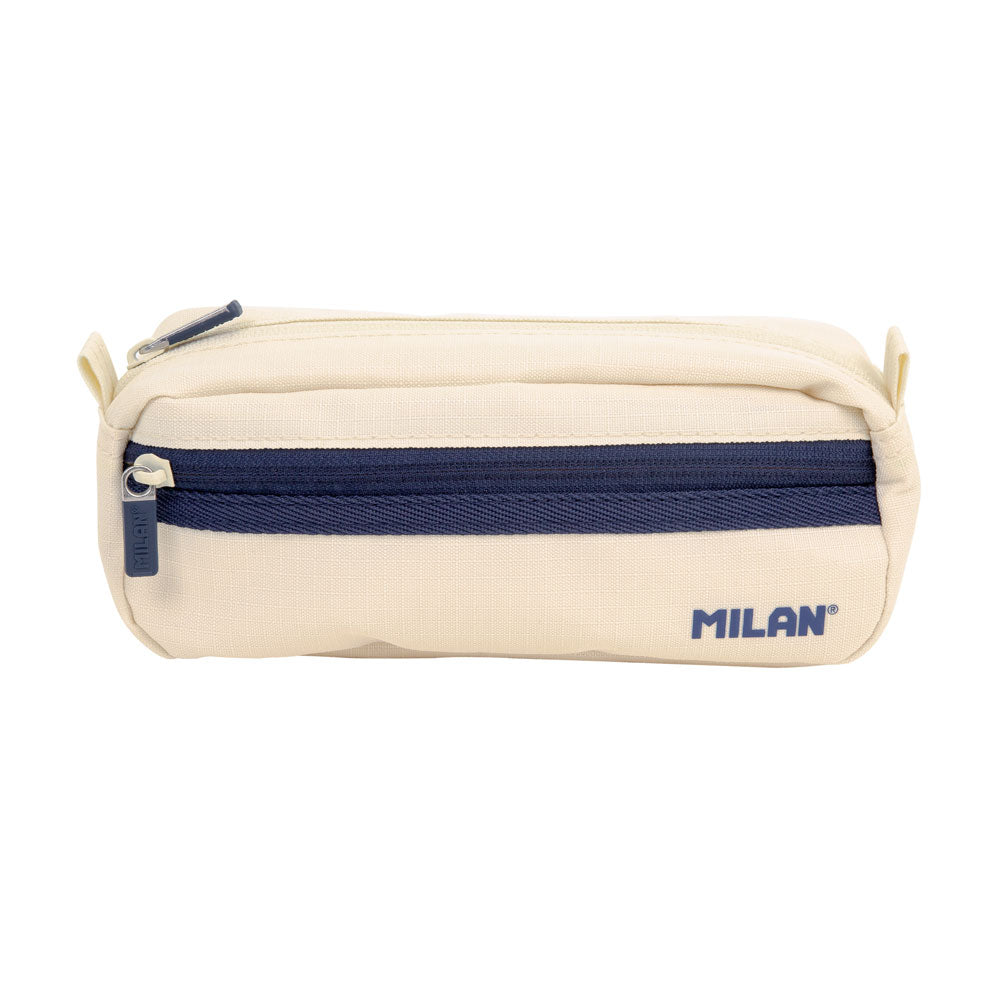 Milan Pencil Case Rectangular 2 Zip 1918 Series Beige