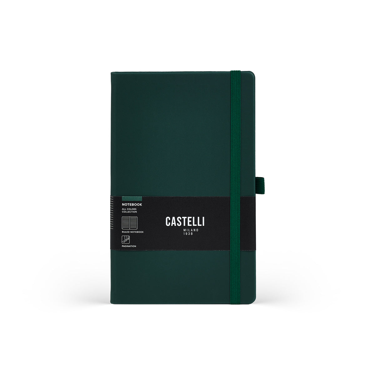 Castelli Notebook All Colour Mid Ruled Green