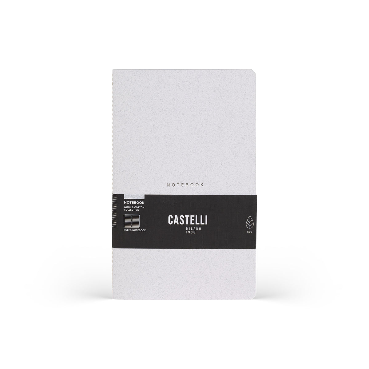 Castelli Quaderno Stitched Wool&Cotton Mid Ruled White