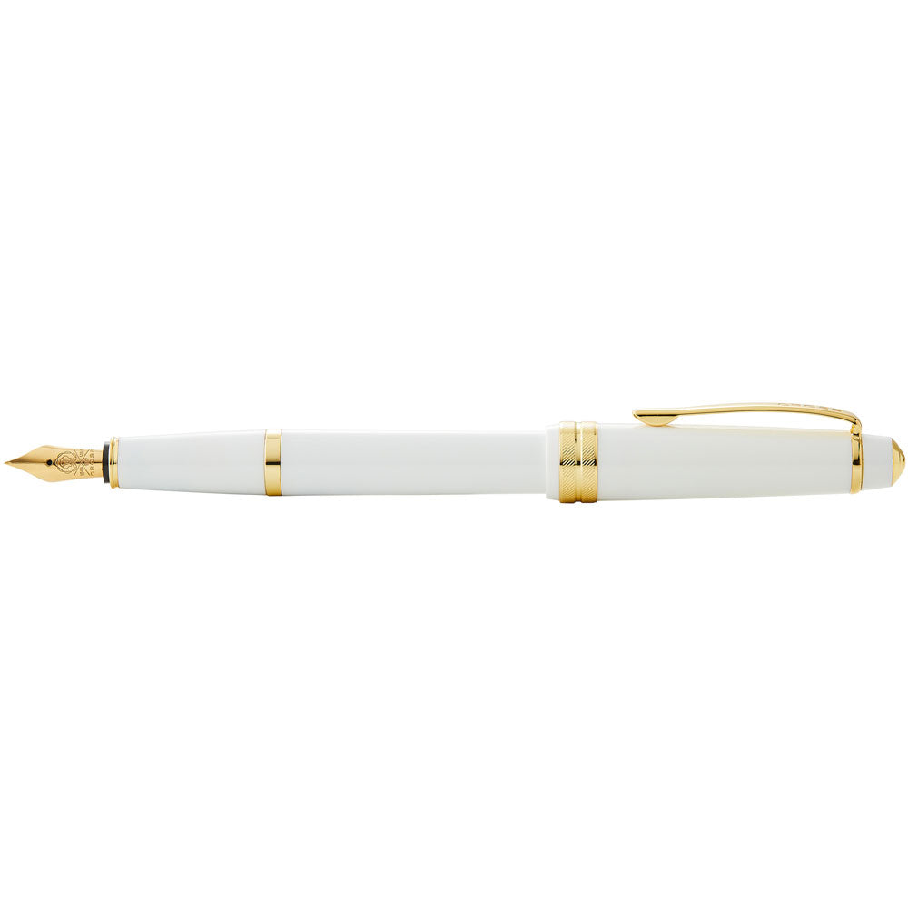 Cross Bailey Light Polished White Resin and Gold Tone Fountain Pen M
