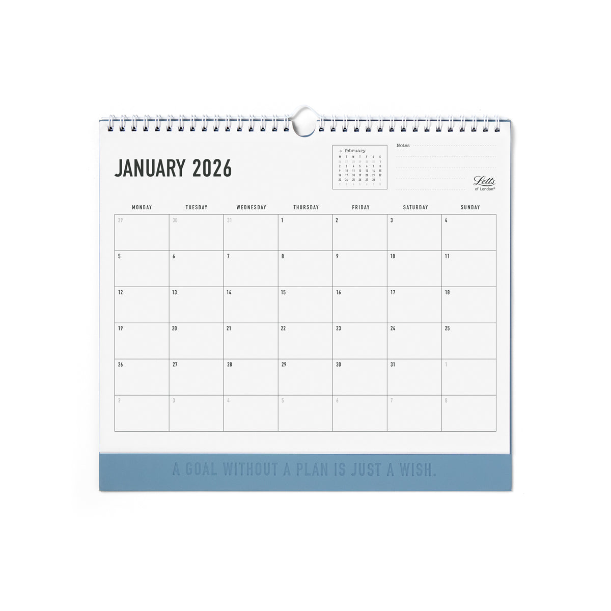 Letts of London Wall Calendar Conscious 300x270mm Ocean 2026