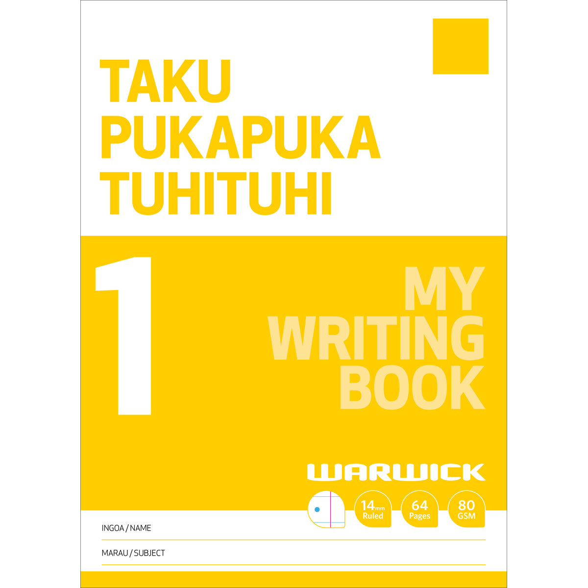 Warwick My Writing Book 1 14mm Half Ruled 64 Page