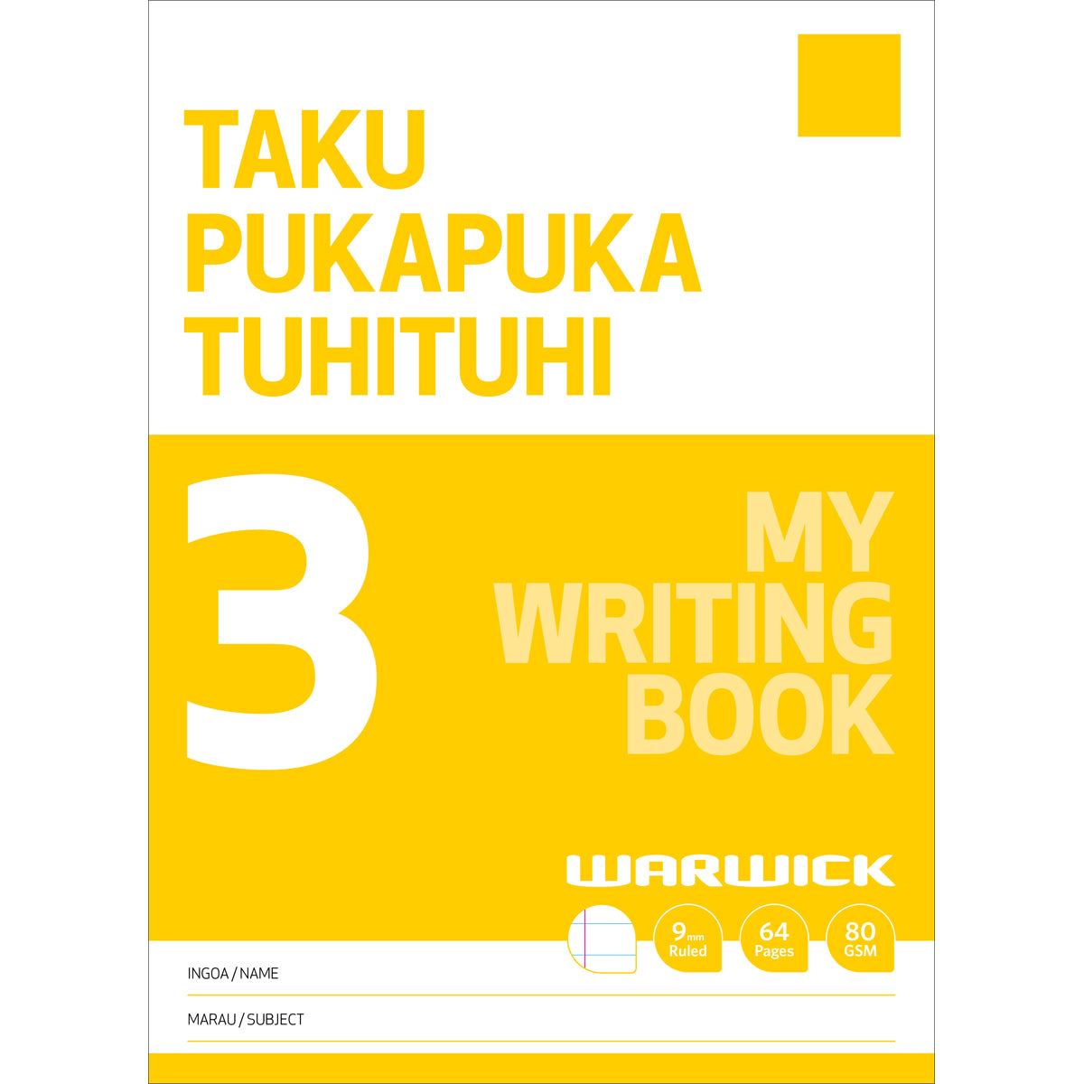 Warwick My Writing Book 3 9mm Ruled 64 Page