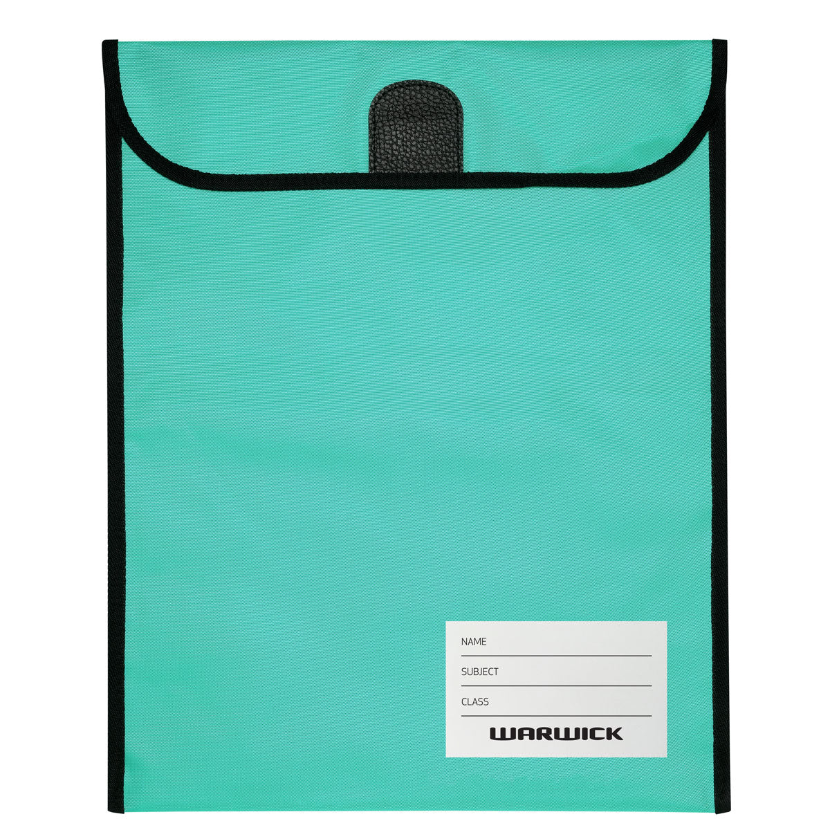 Warwick Homework Bag XL 450x360mm Hook & Loop Aqua