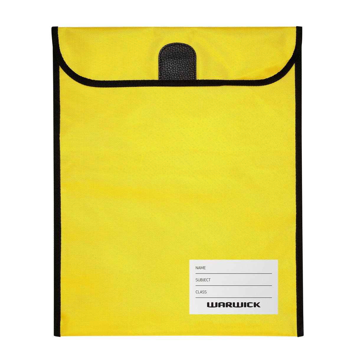 Warwick Homework Bag XL 450x360mm Hook & Loop Yellow