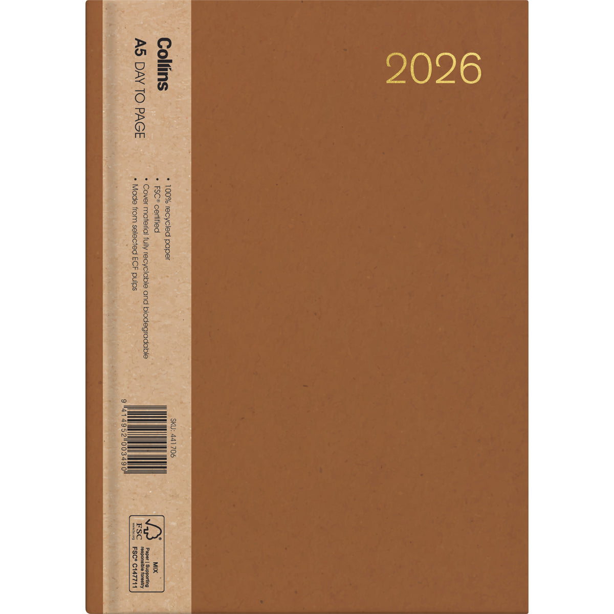Collins Diary A53 Enviro Even Year. Sold per 3s