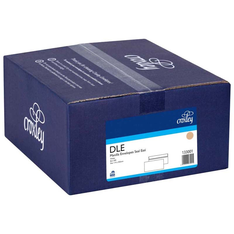Croxley Envelope DLE Manilla Seal Easi Box 500