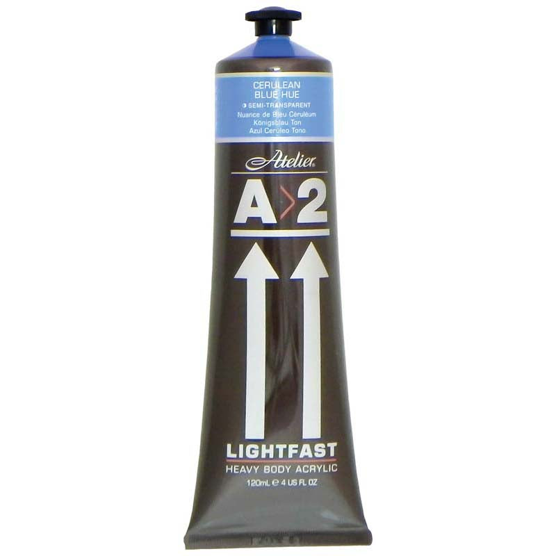 A2 Lightfast Heavybody Acrylic 120ml Cerulean Blue Hue