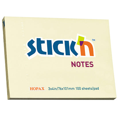 Stick'n Notes 76x101mm 100 Sheet Yellow