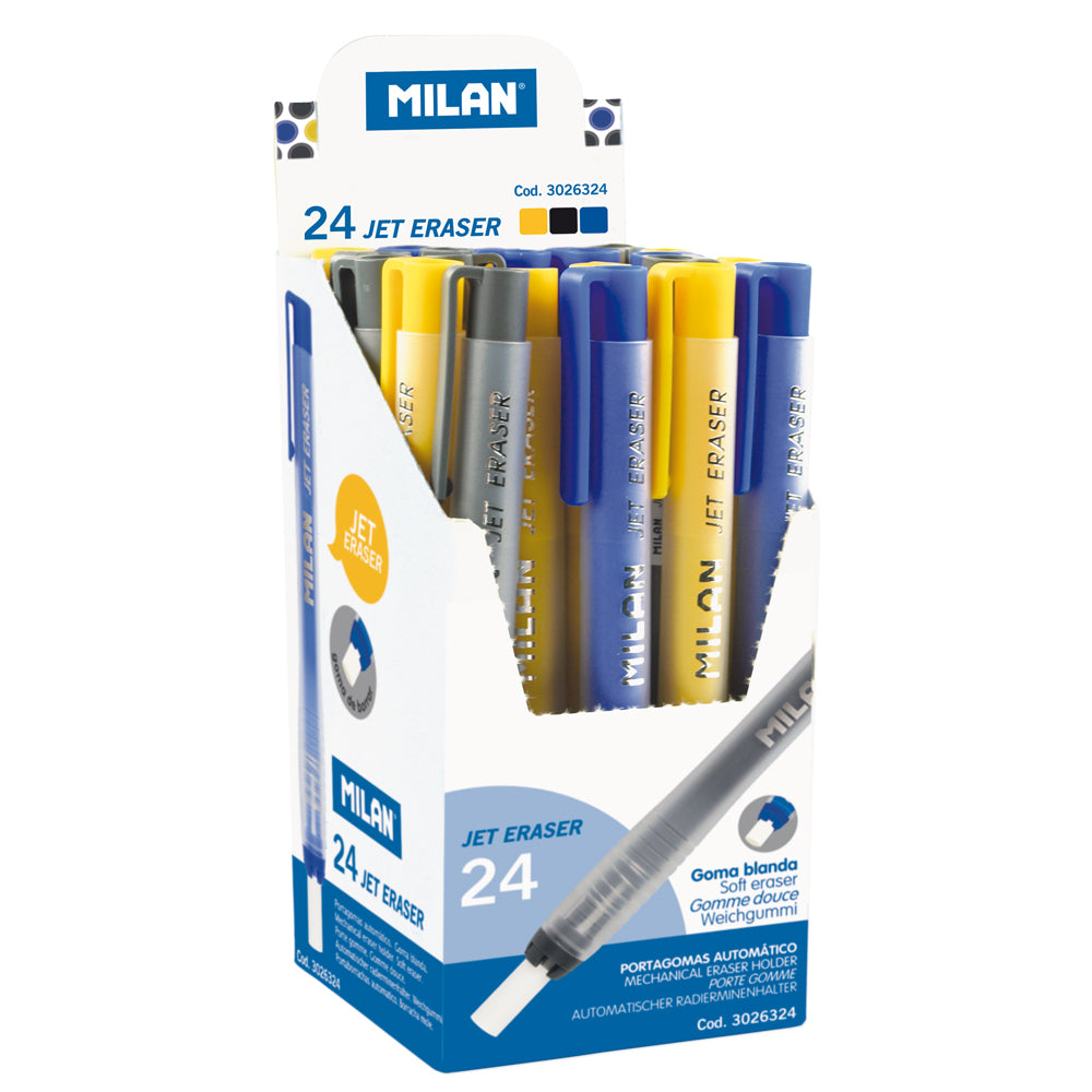 Milan Jet Eraser Assorted Colours. Sold per 24s