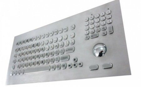 Inputel KB021 Stainless Steel Keyboard + Trackball IP65 - USB