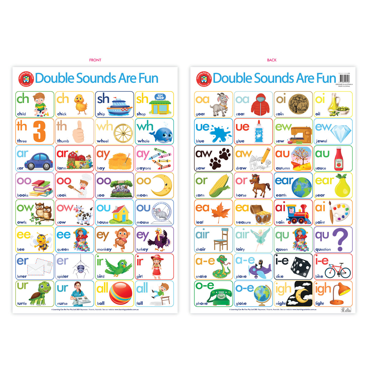 LCBF Wall Chart Double Sounds Are Fun Poster