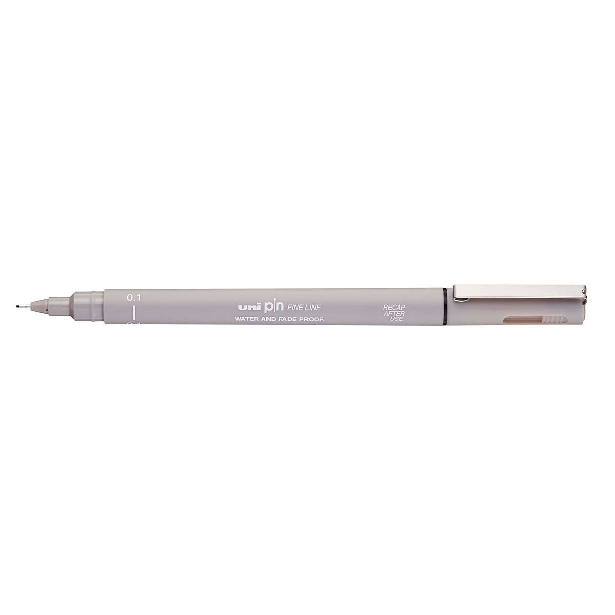Uni Pin Fineline Permanent 0.1 mm Light Grey