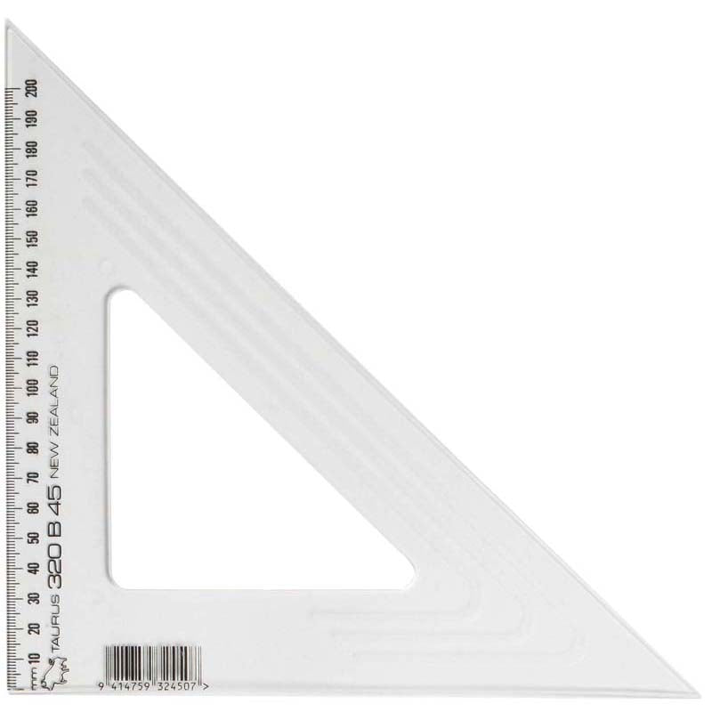 Taurus Set Square 32cm 45 Degree Bevelled Edge