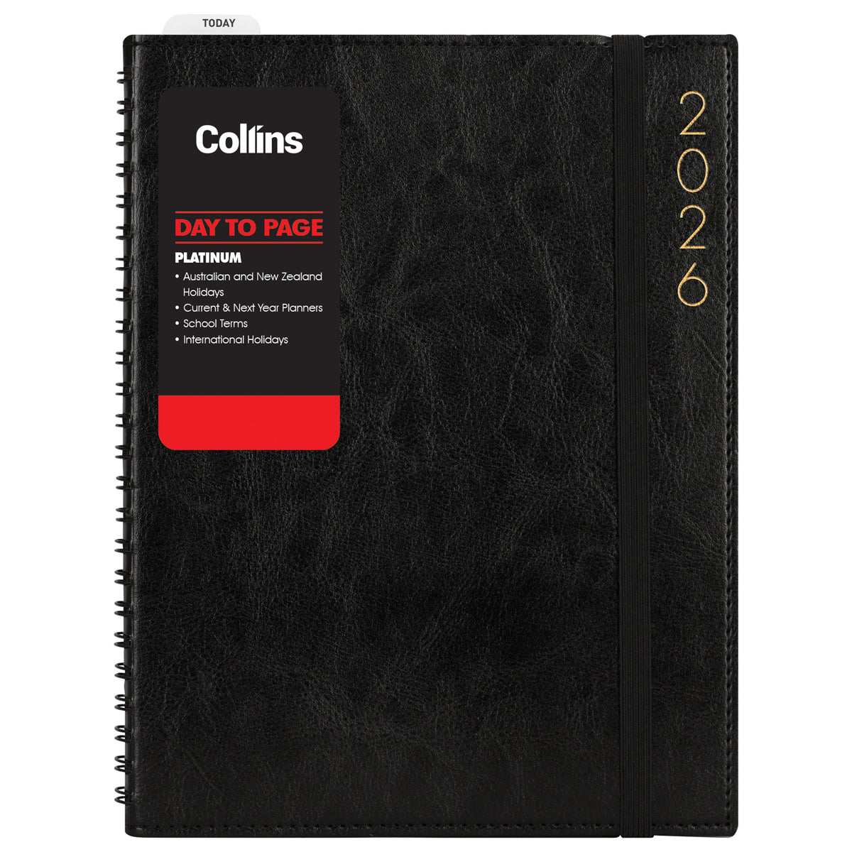Collins Platinum A51 Day To Page Diary Black Wiro Even Year