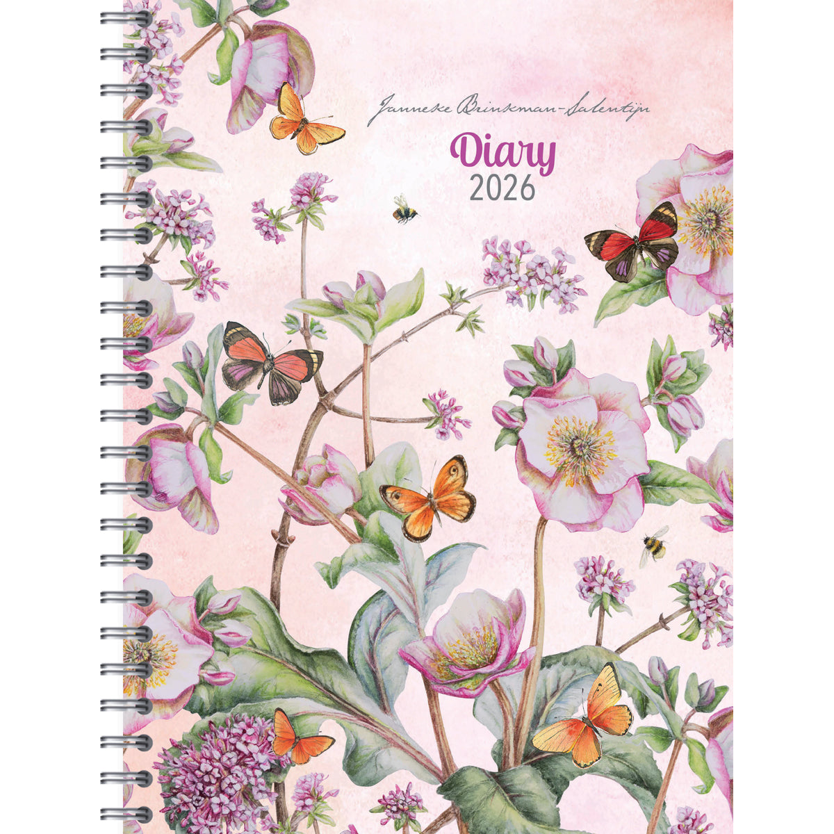 Collins J. Brinkman Flower Series 230x167MM Week To View Wiro Diary Even Year. Sold per 4s