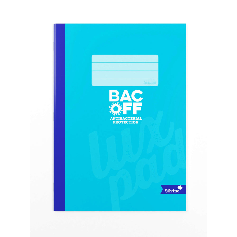 Luxpad Anti-Bacterial Exercise Book A4 Ruled 80 Pages Assorted Colours. Sold per 12s