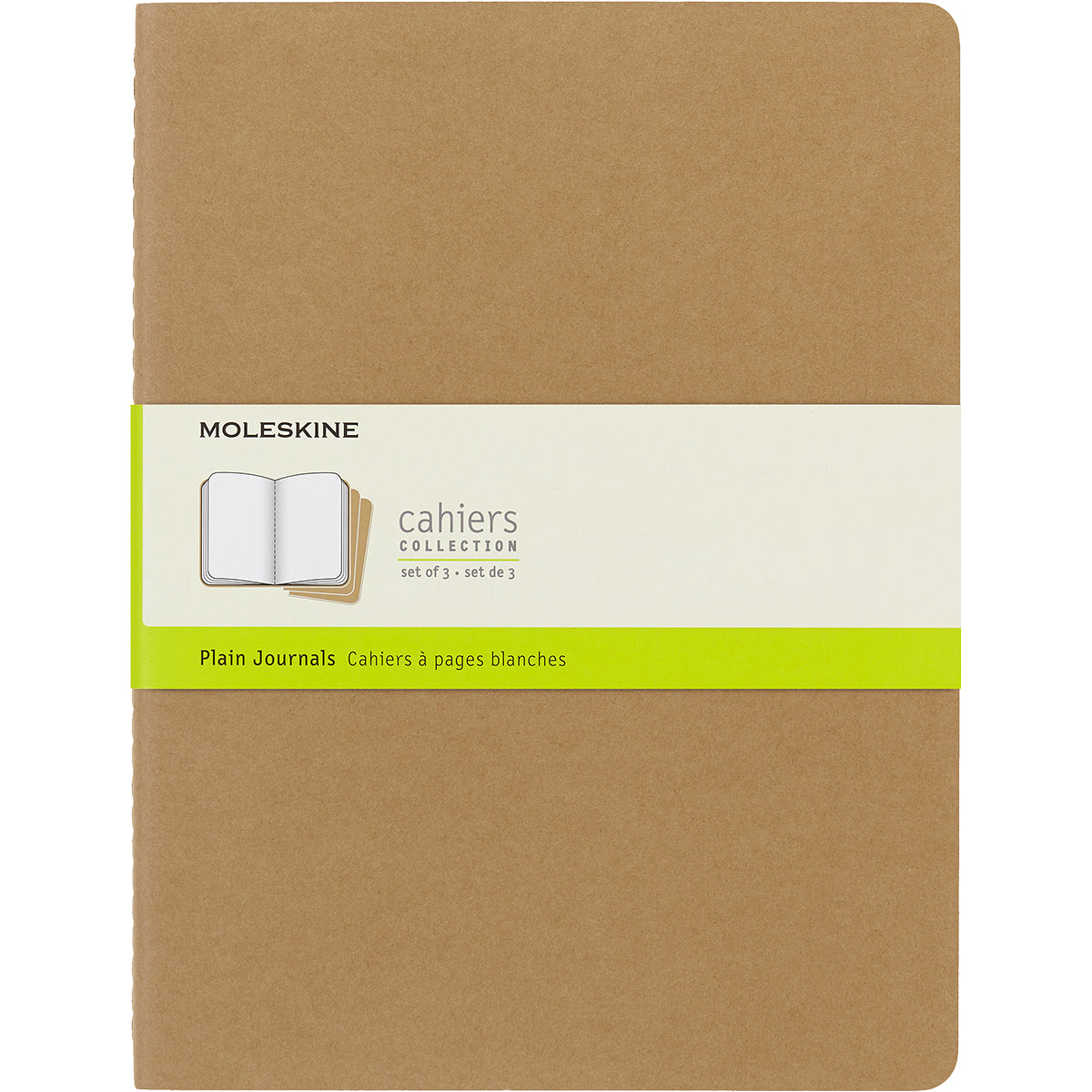Moleskine Cahier Journals XL Kraft Brown Plain Pack 3