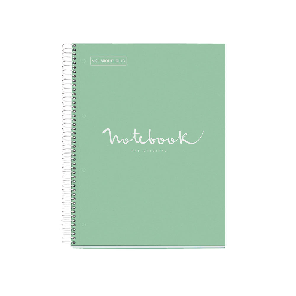Miquelrius Notebook 5 Subject 120 Leaf A4 Ruled Emotions Mint