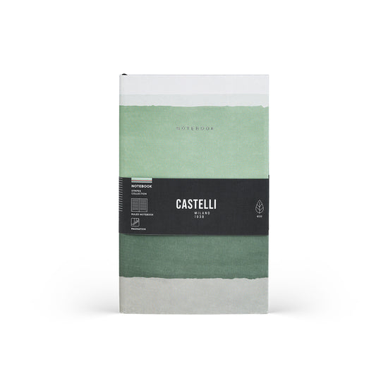 Castelli Notebook Stripes Mid Ruled Sage