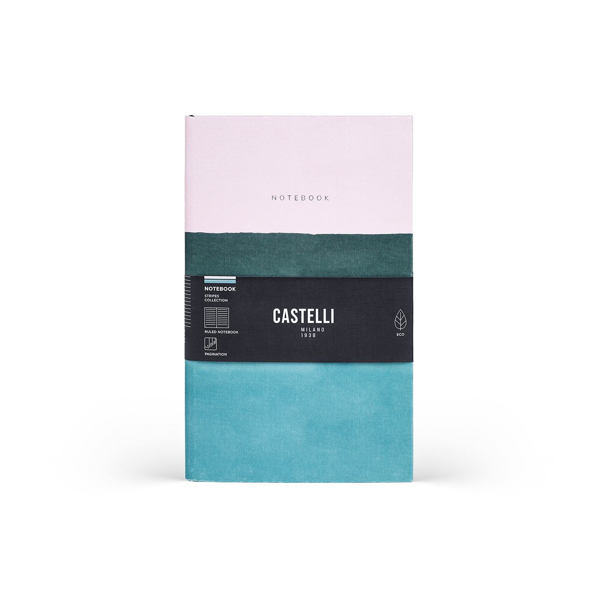Castelli Notebook Stripes Mid Ruled Dusty Pink