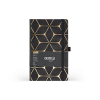 Castelli Notebook Gold Mid Ruled Flower