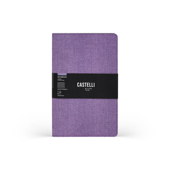 Castelli Notebook Harris Mid Ruled Royal Purple