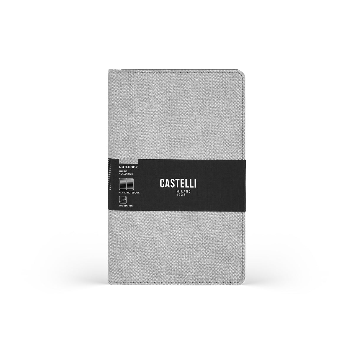 Castelli Notebook Harris Mid Ruled Cloudy Grey
