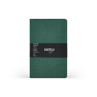 Castelli Notebook Harris Mid Ruled Forest Green