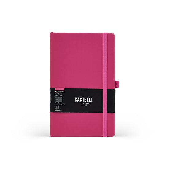 Castelli Notebook All Colour Mid Ruled Fuchsia