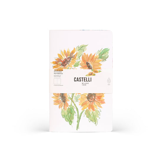 Castelli Quaderno Stitched Aquarello Mid Plain Sunflowers
