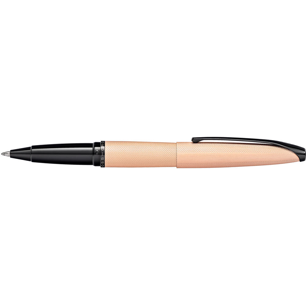 Cross ATX Etched Diamond Pattern Rose Gold Rollerball