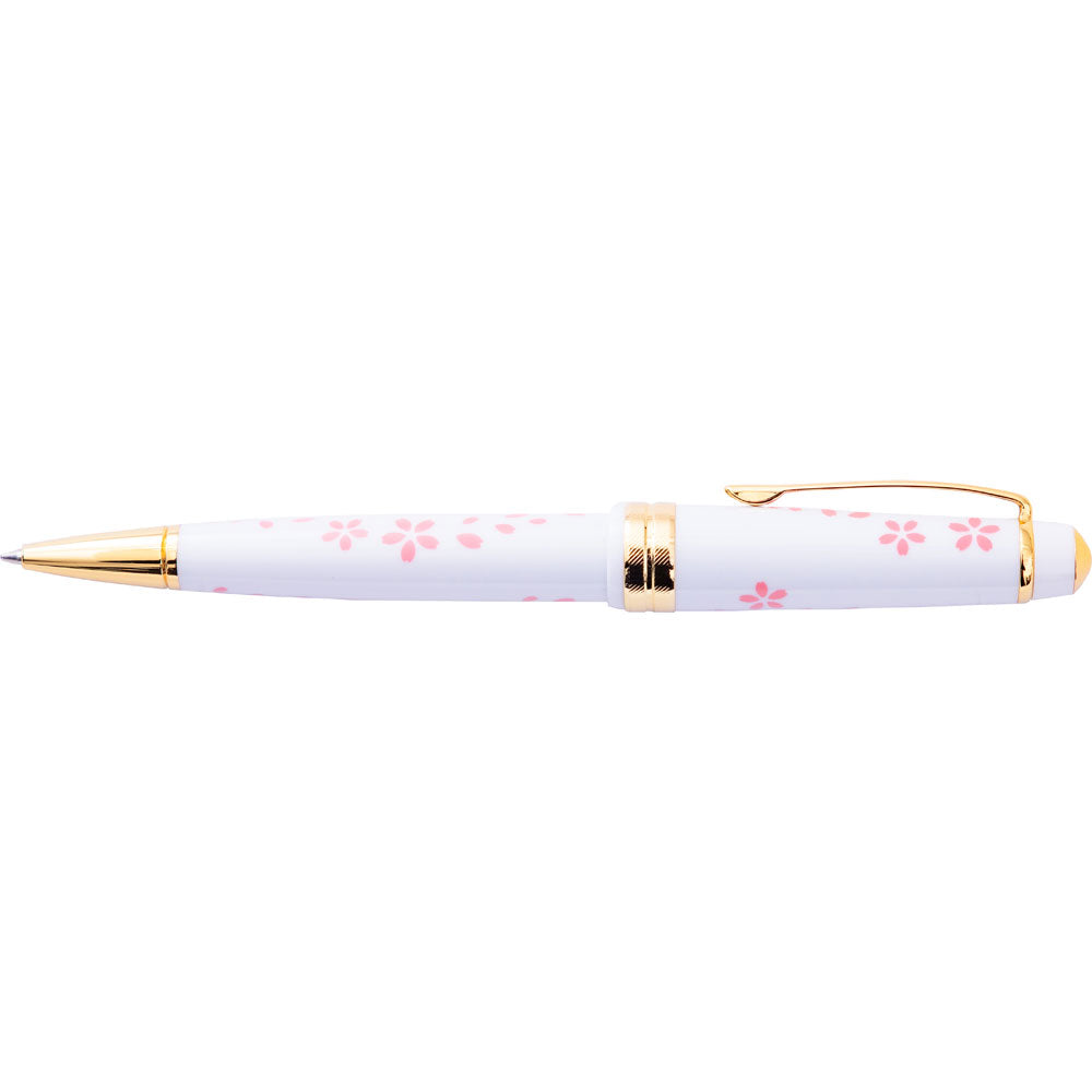 Cross Bailey Light Cherry Blossom Glossy White Resin Ballpoint with Gold Trim