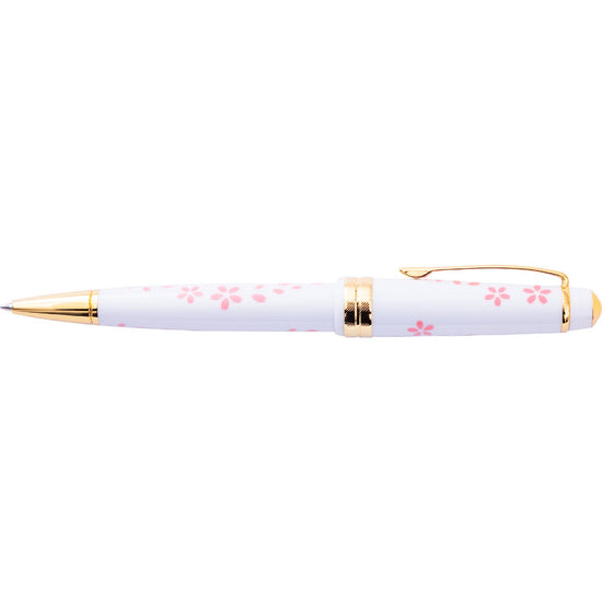 Cross Bailey Light Cherry Blossom Glossy White Resin Ballpoint with Gold Trim