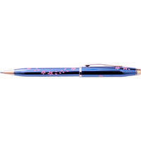 Cross Century II Cherry Blossom Blue Lacquer Ballpoint with Rose Gold Trim