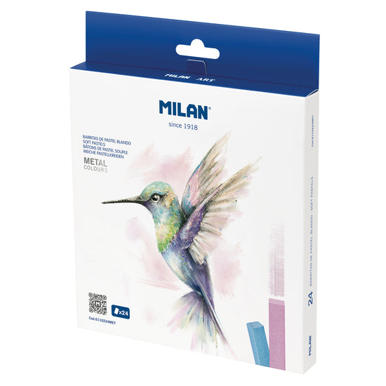 Milan Soft Pastels 24 Pack Metallic Colours
