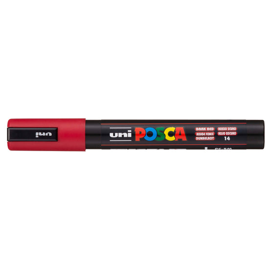 Uni Posca Marker 1.8-2.5mm Med Bullet Dark Red PC-5M