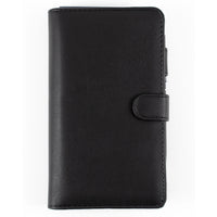 Debden Dayplanner Organiser Personal Slim Snap Closure PU Black