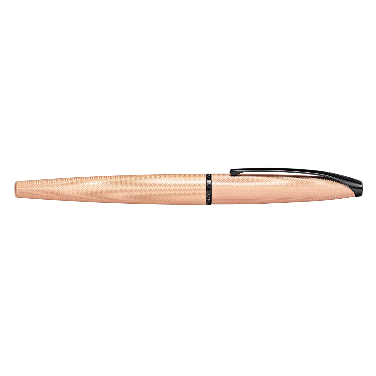 Cross ATX Etched Diamond Pattern Rose Gold Medium Nib Fountain Pen