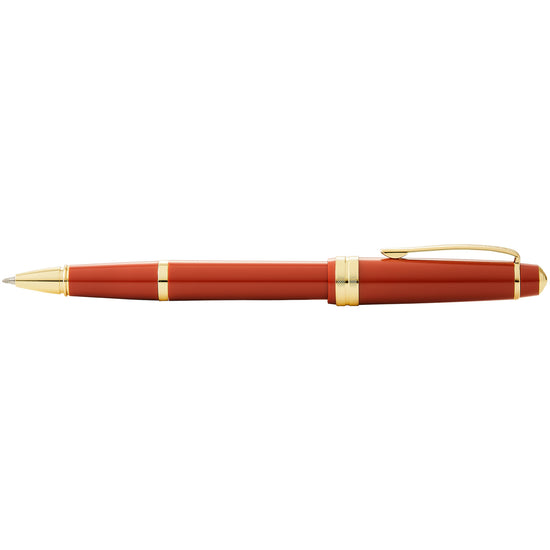 Cross Bailey Light Polished Amber Resin and Gold Tone Rollerball