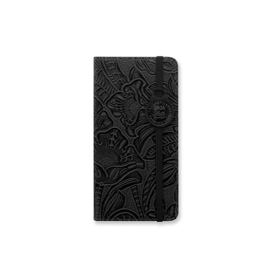 Letts of London Diary Baroque Slim Week to View Black 2026