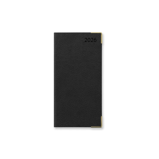 Letts of London Diary Connoisseur Slim Week to View English Black 2026