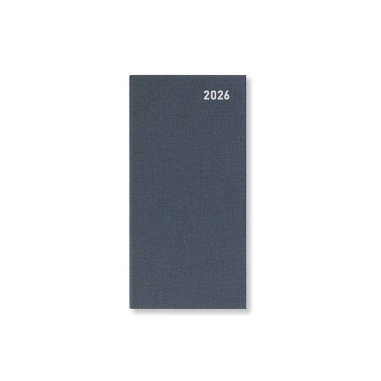 Letts of London Diary Principal Slim Week to View English Grey 2026