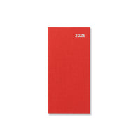 Letts of London Diary Principal Slim Week to View English Red 2026