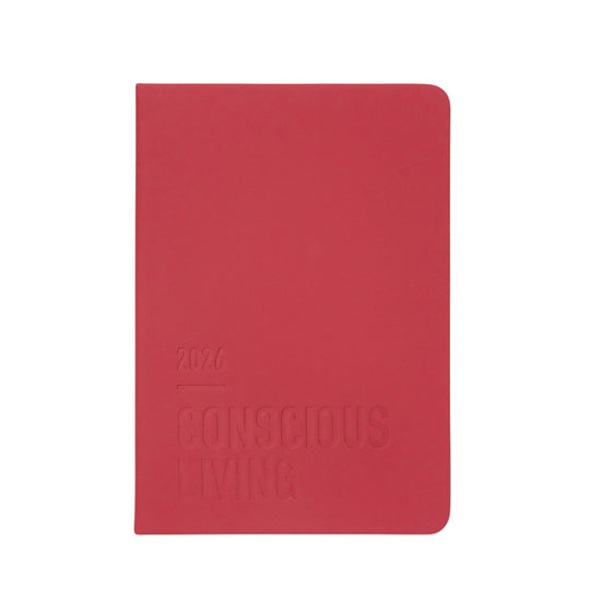 Letts of London Diary Conscious Evergreen A6 Week to View Berry 2026