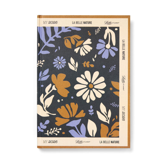 Letts of London Diary La Belle Nature A6 Day to Page Appointments Blue 2026