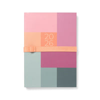 Letts of London Diary Gradient A6 Week to View Rose 2026