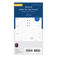 Filofax Refill Classic Week To View Ruled Personal 2026