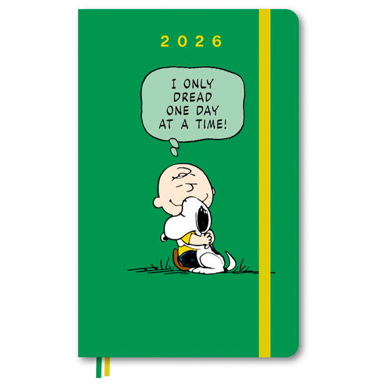 Moleskine Diary 12 Month Daily HC Large Charlie & Snoopy Green 2026