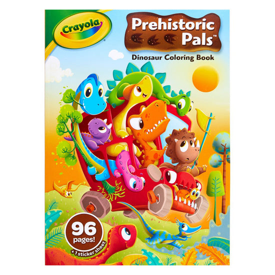 Crayola Prehistoric Pals Coloring Book With Stickers 96 Pages